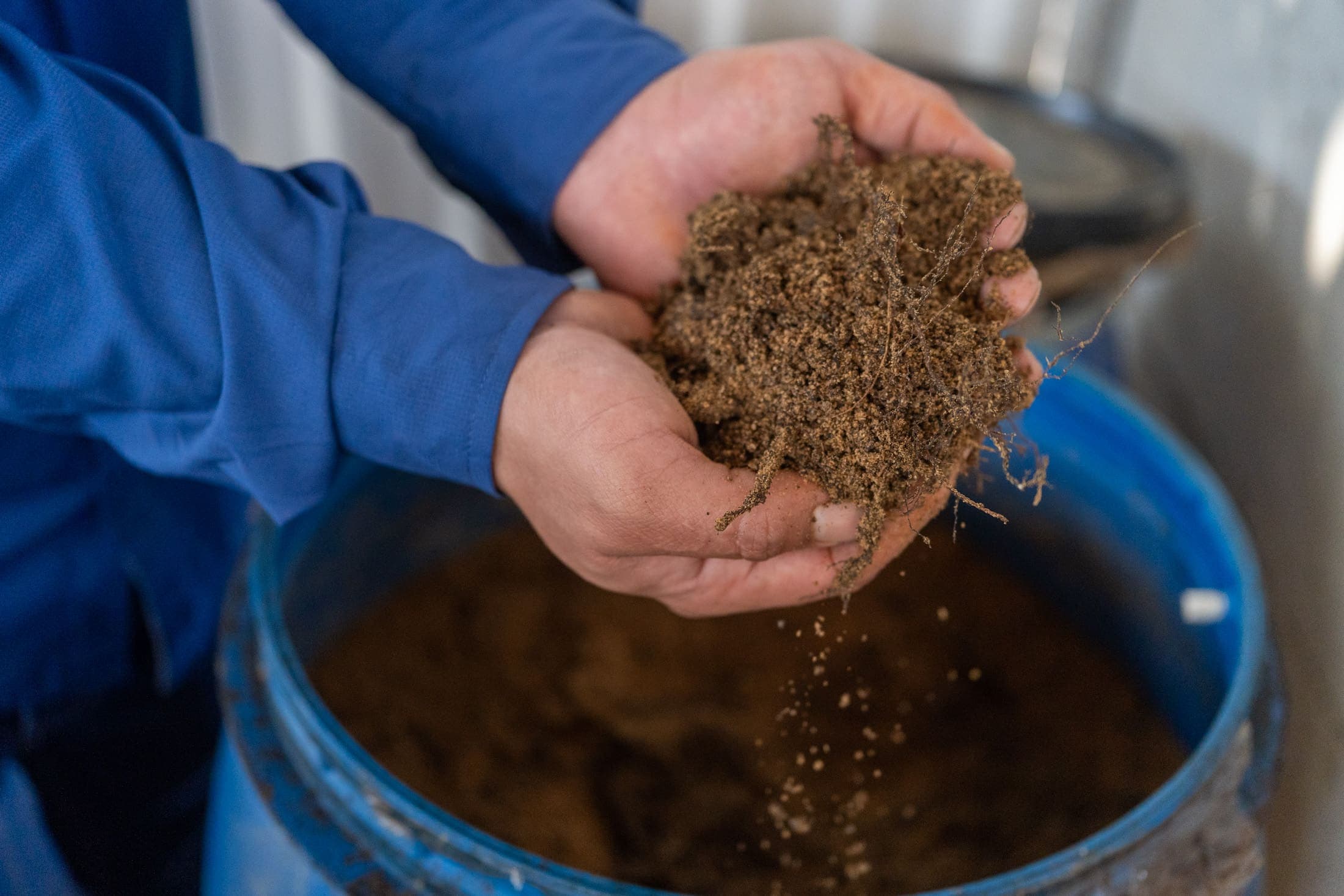 Farm-produced bioinputs — bocashi and compost from Dos Robles, Naranjo, Costa Rica